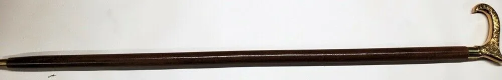 36.5” Wooden Derby Brown Walking Stick/Cane