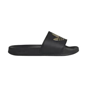 adidas Womens Adilette Lite Slide - Black / Gold