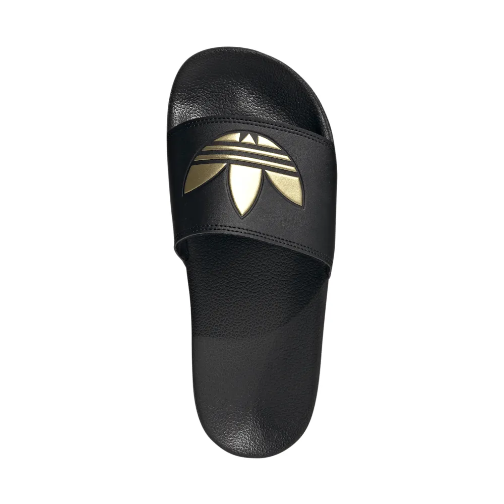 adidas Womens Adilette Lite Slide - Black / Gold