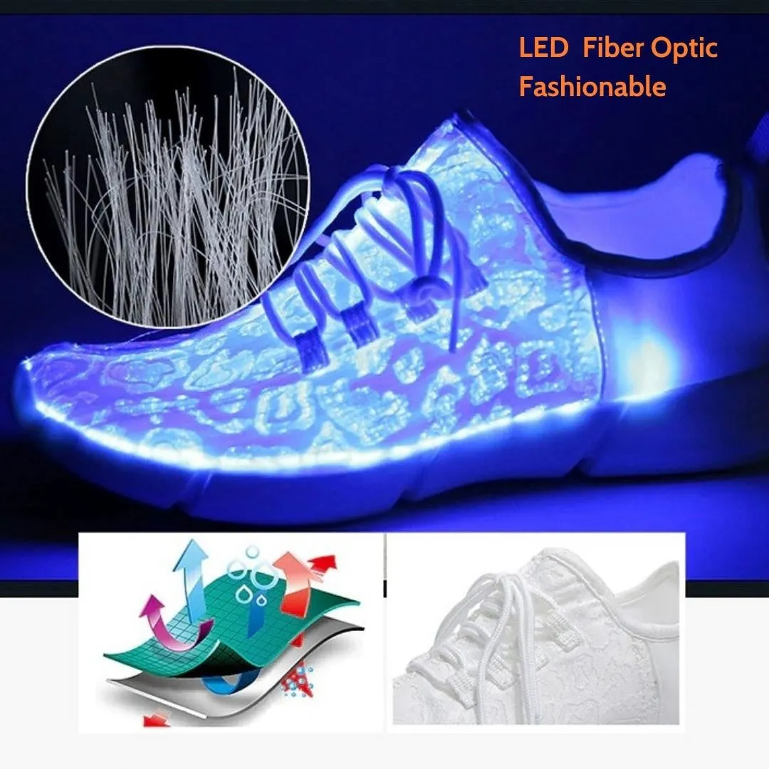 Cuzcare Women Led Fiber Optic Orthopedic Sneakers
