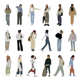 Flat Vector Urban Women