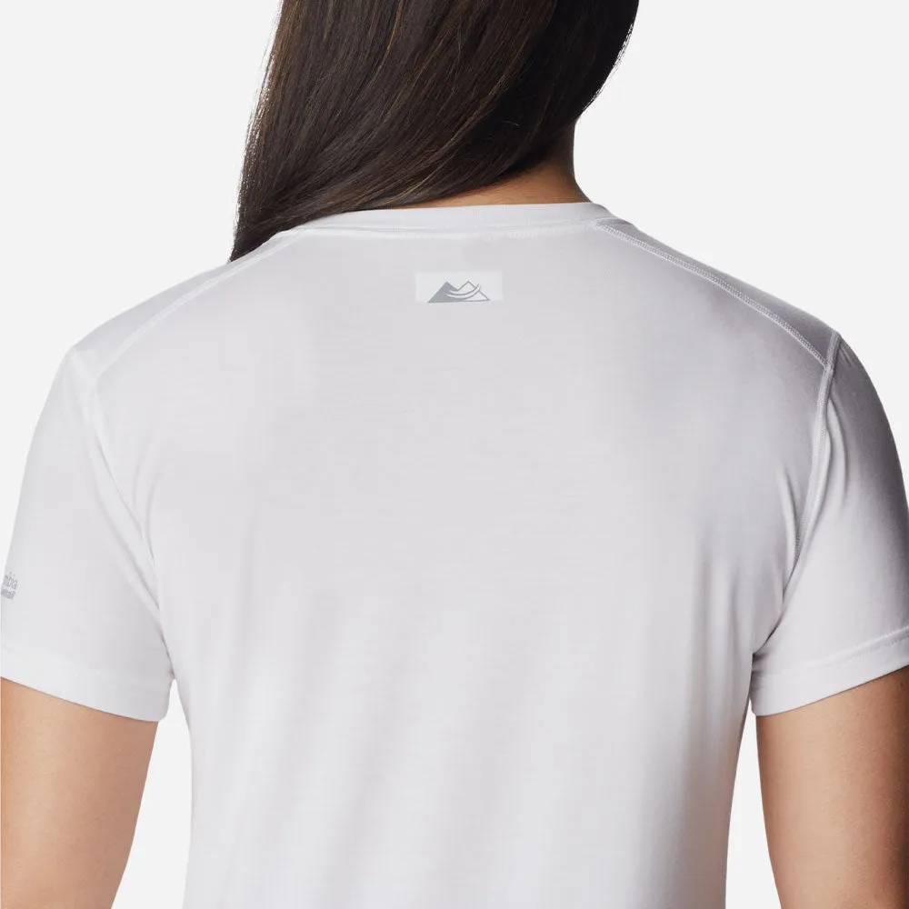 Áo Thun Ngắn Tay Nữ Columbia Endless Trail™ Running Tech - Trắng