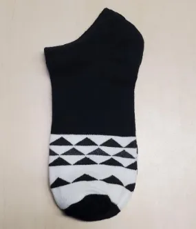 SF1117 Black Triangles Low Cut Socks