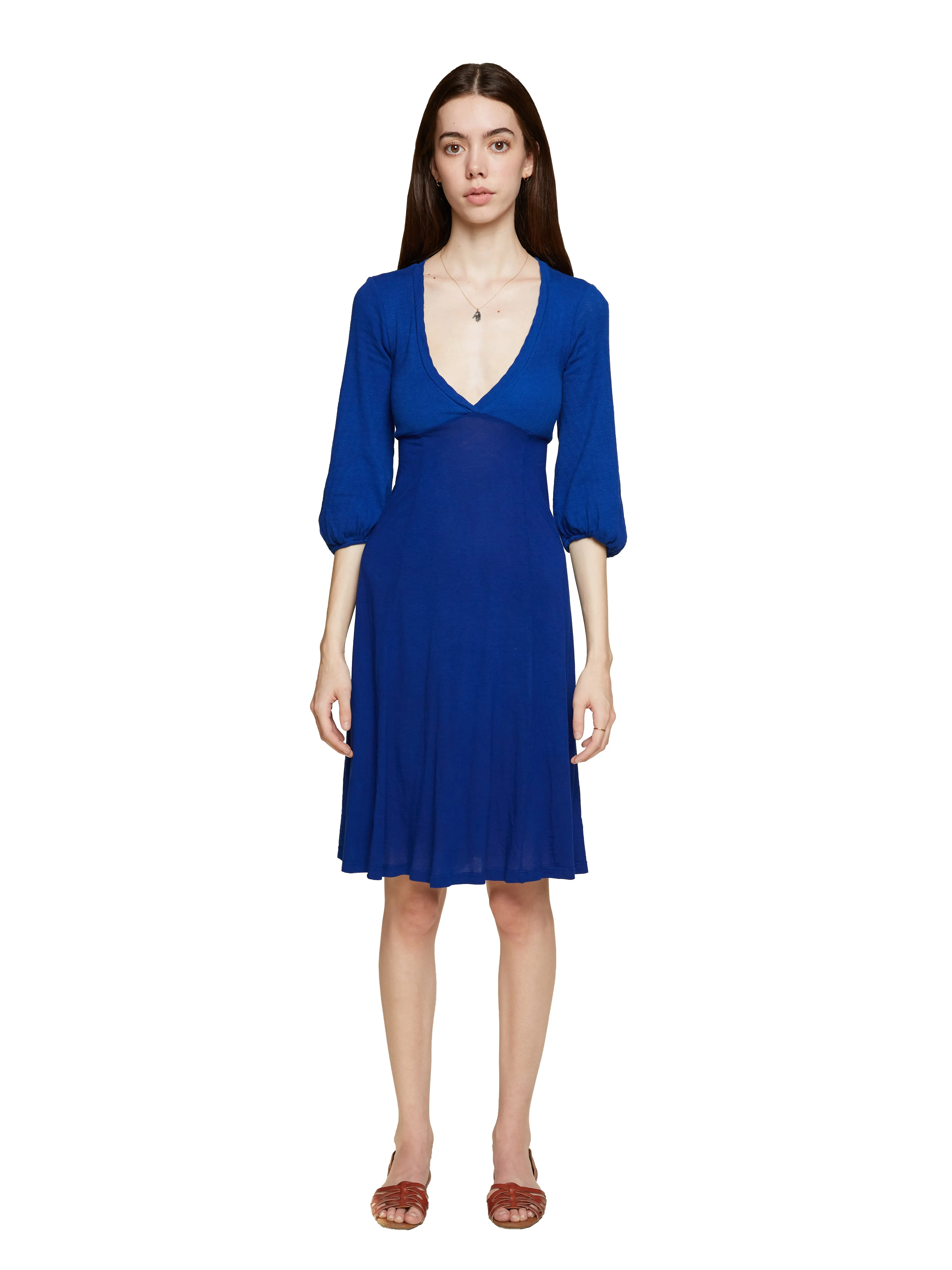 Supima House Dress in Cobalt