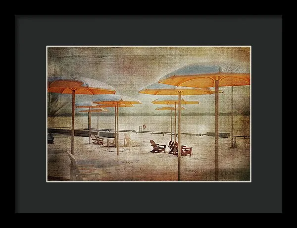 Yellow Parasols - Framed Print