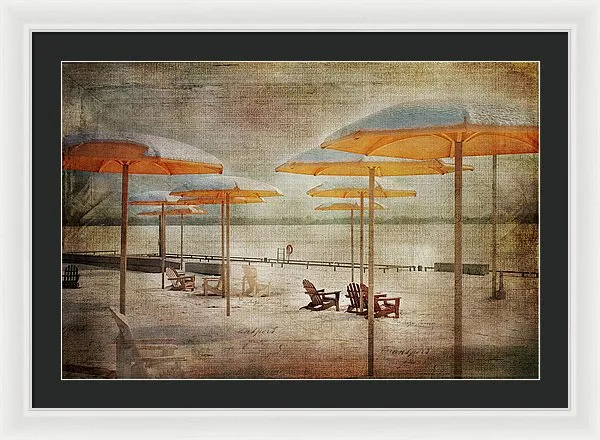 Yellow Parasols - Framed Print