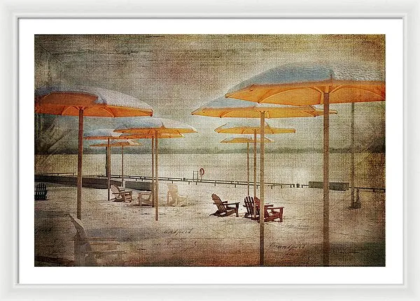 Yellow Parasols - Framed Print