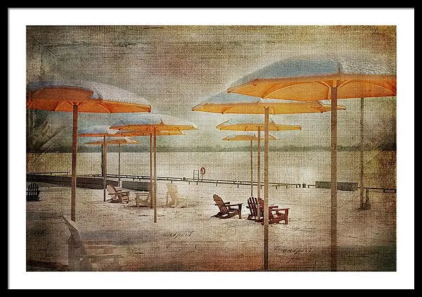 Yellow Parasols - Framed Print