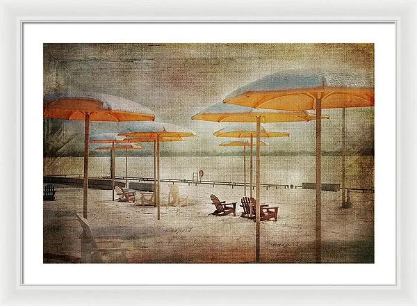 Yellow Parasols - Framed Print