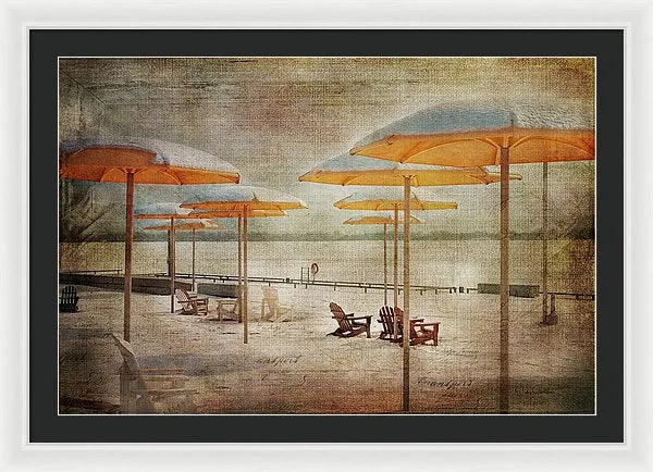 Yellow Parasols - Framed Print
