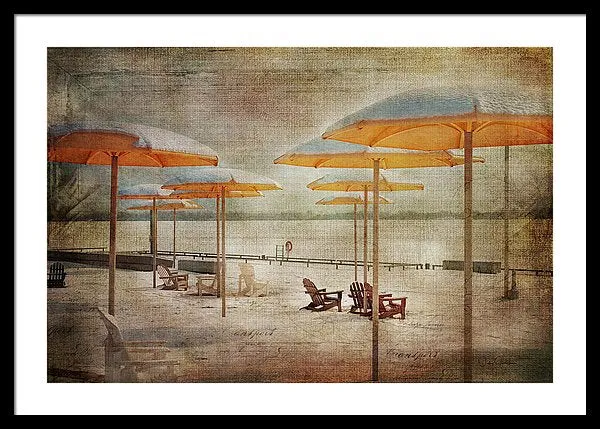 Yellow Parasols - Framed Print