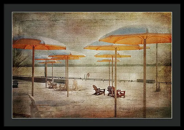 Yellow Parasols - Framed Print