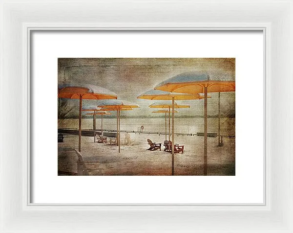 Yellow Parasols - Framed Print