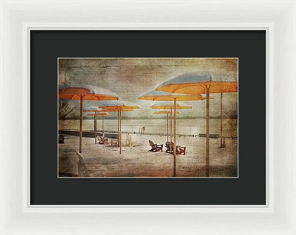 Yellow Parasols - Framed Print