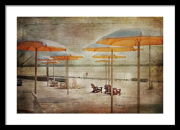 Yellow Parasols - Framed Print