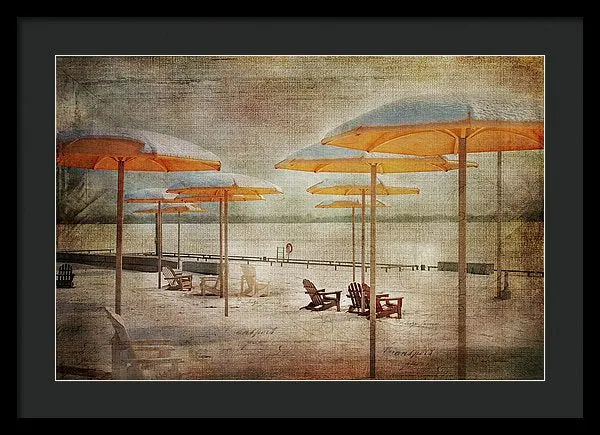 Yellow Parasols - Framed Print