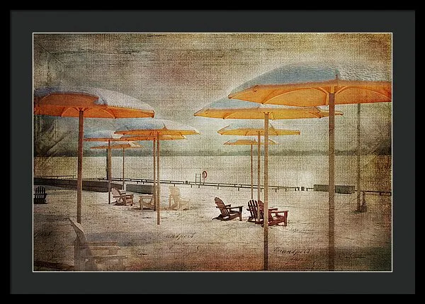 Yellow Parasols - Framed Print