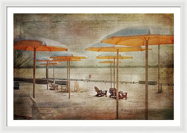 Yellow Parasols - Framed Print